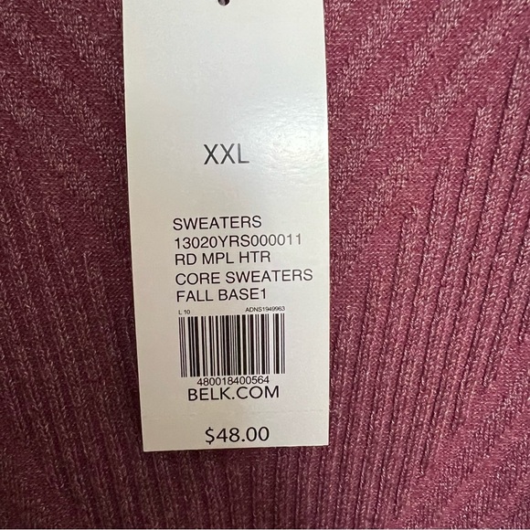 New Directions Sweater Women's XXL Open Front Knit Cardigan Fall Dark Pink Mauve - Picture 4 of 5